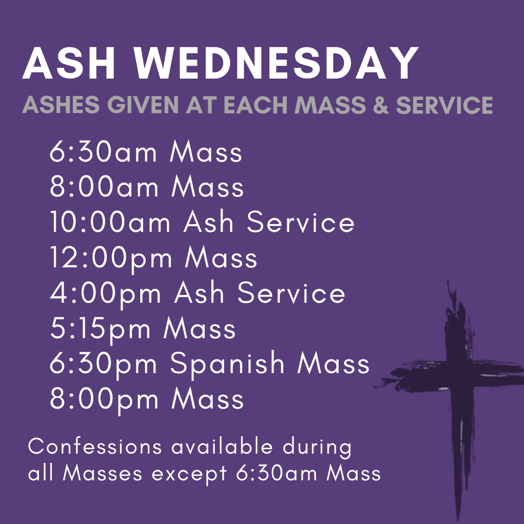Ash Wednesday Our Lady of Peace Shrine and Church